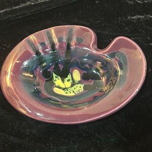 Fantastic, rare, purple, mid-century, modern ashtray